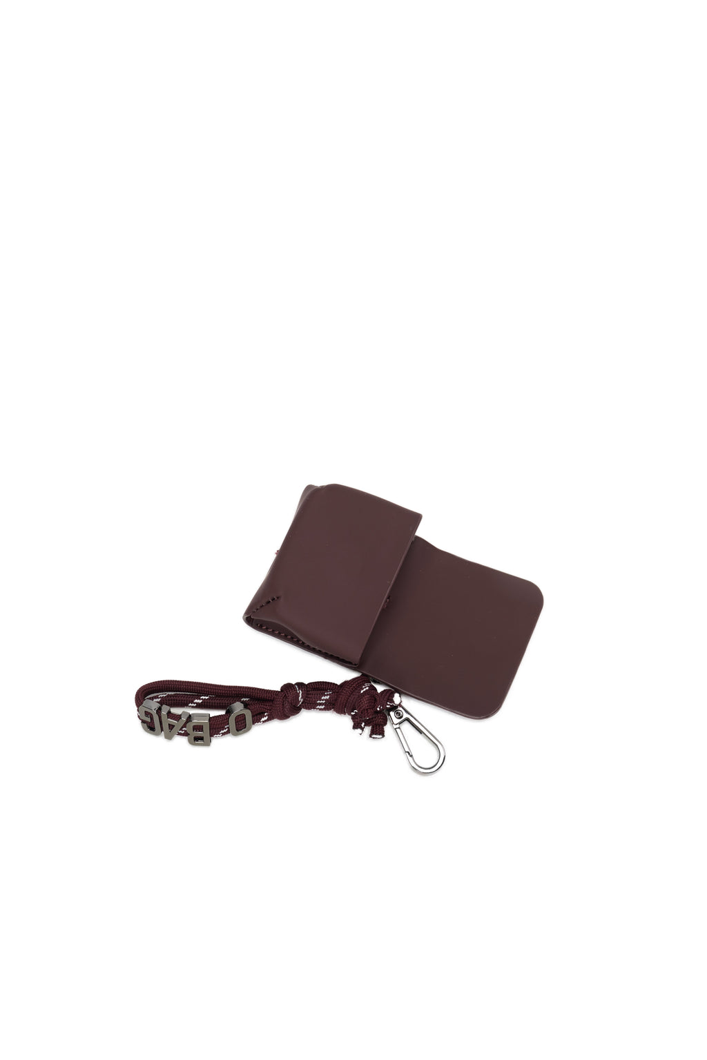 Accessorio Charms Pods Con Moschettone O Bag Crocus Tessuto Gommato Burgundy