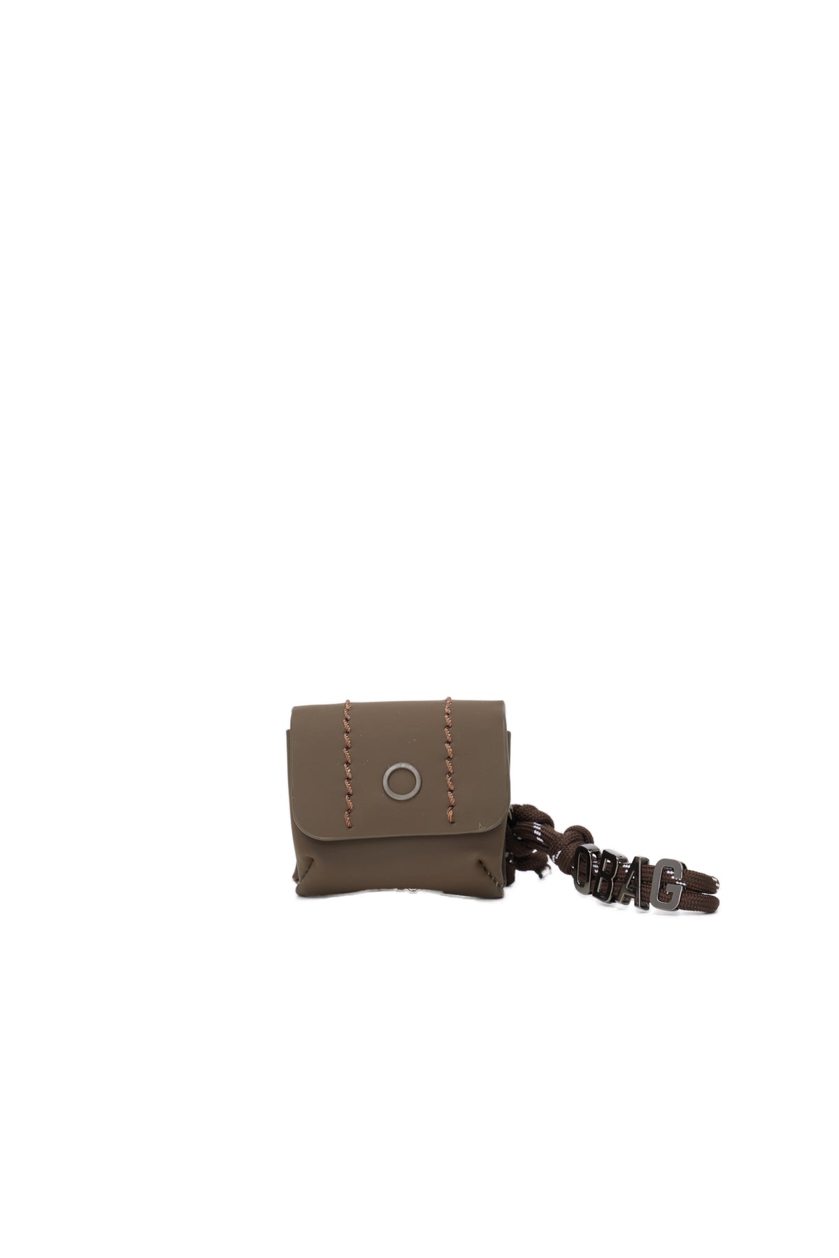 Accessorio Charms Pods Con Moschettone O Bag Crocus Tessuto Gommato Cioccolato