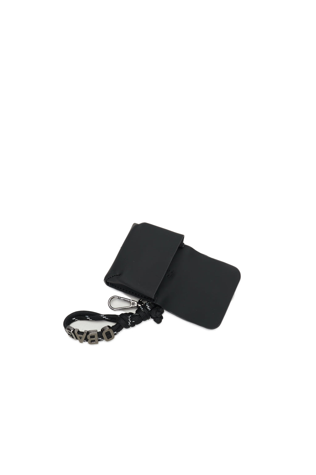 Accessorio Charms Pods Con Moschettone O Bag Crocus Tessuto Gommato Nero