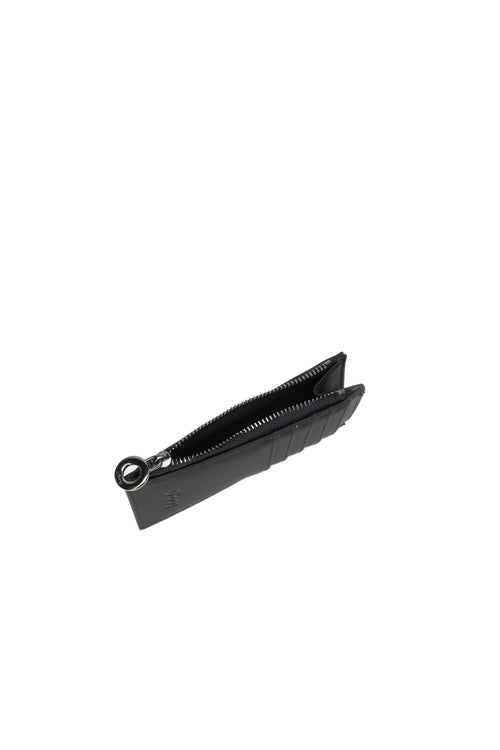 Accessorio Portacarte Con Zip O Bag Anemone Tessuto Gommato Nero
