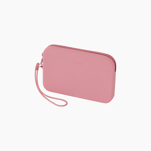 Accessorio necessaire con zip e manichetto O bag fiesta silicone blush