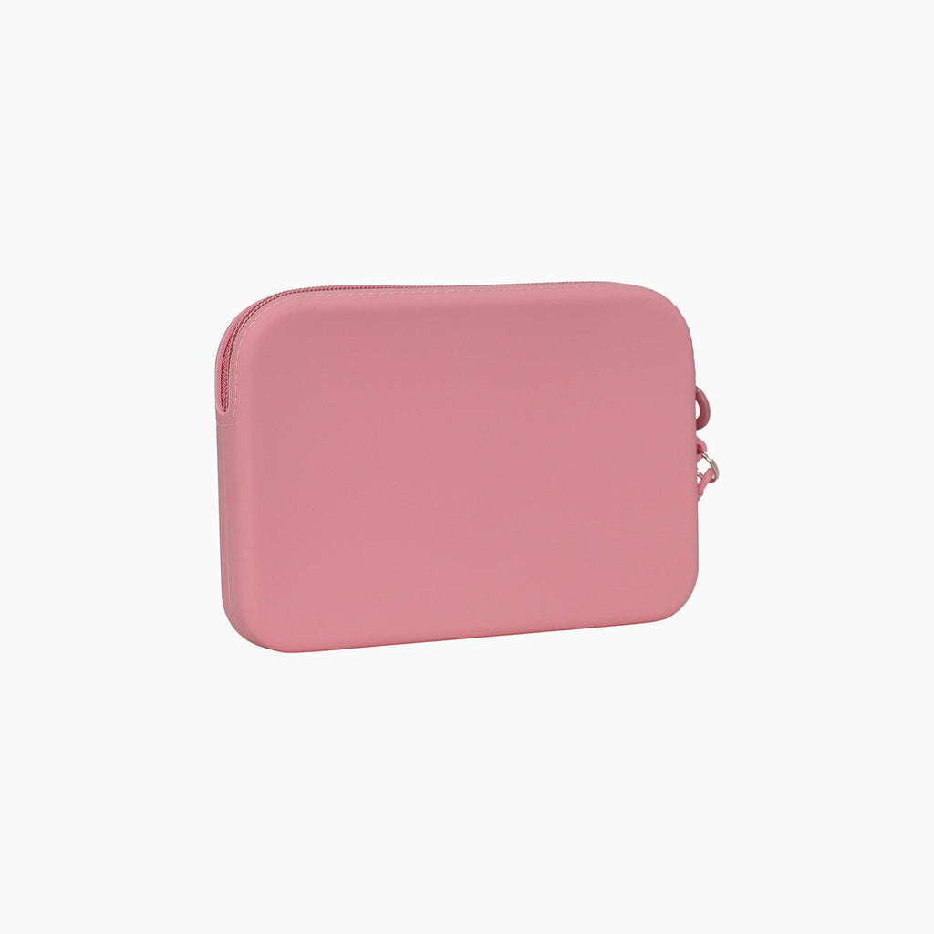 Accessorio necessaire con zip e manichetto O bag fiesta silicone blush