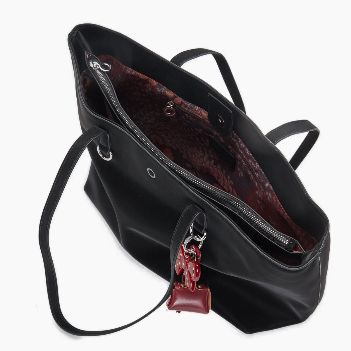 Borsa Completa Con Manici O Bag Icon Iris Tessuto Gommato New Rosso
