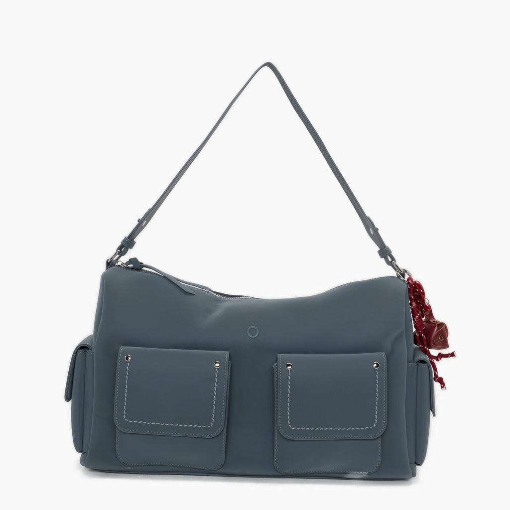 Borsa Completa Con Chiusura Zip E Tasche O Bag Sacca Iris Tessuto Gommato New Carta Da Zucchero