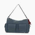 Borsa Completa Con Chiusura Zip E Tasche O Bag Sacca Iris Tessuto Gommato New Carta Da Zucchero