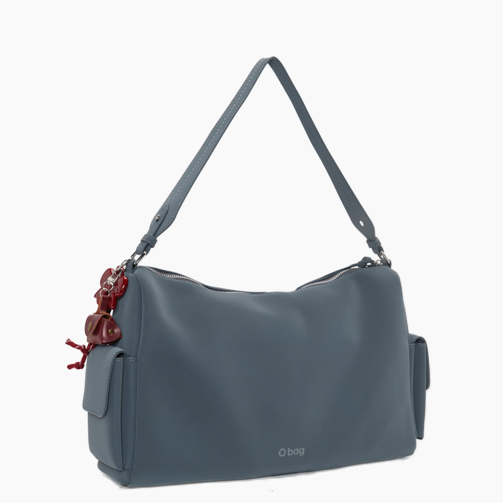 Borsa Completa Con Chiusura Zip E Tasche O Bag Sacca Iris Tessuto Gommato New Carta Da Zucchero