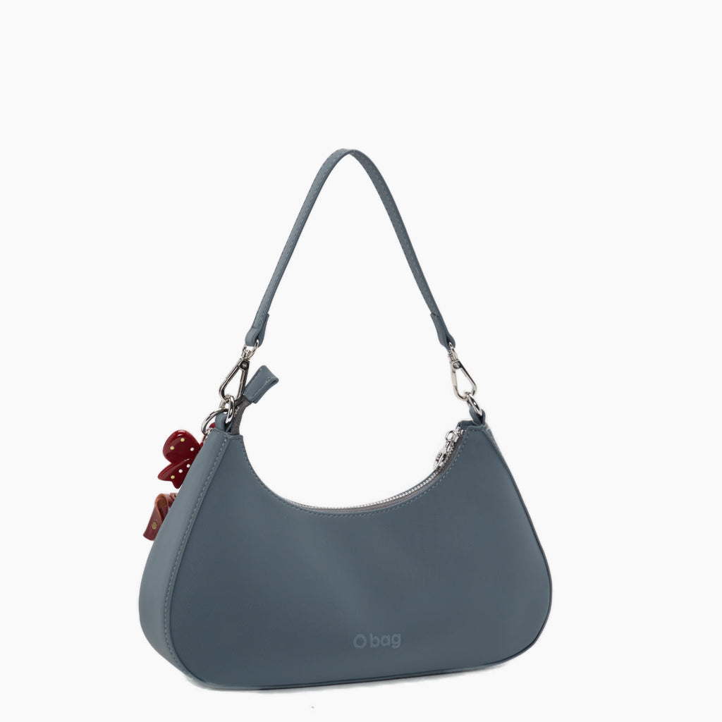 Borsa Completa A Spalla Con Chiusura Zip O Bag Hobo Iris Tessuto Gommato New Carta Da Zucchero