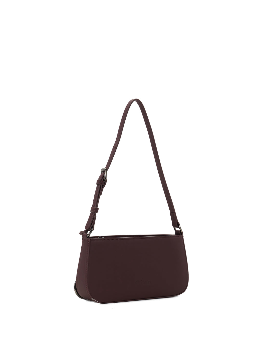 Borsa Completa Con Zip E Tracolla O Bag Verbier Tessuto Gommato Burgundy
