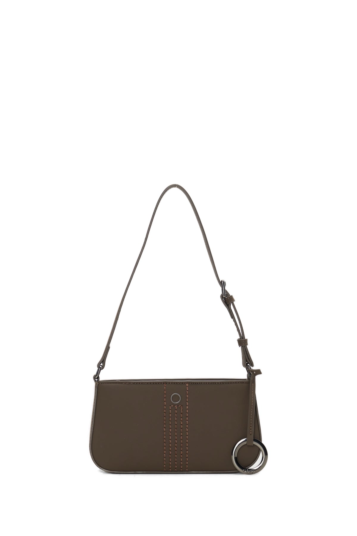 Borsa Completa Con Zip E Tracolla O Bag Verbier Tessuto Gommato Cioccolato