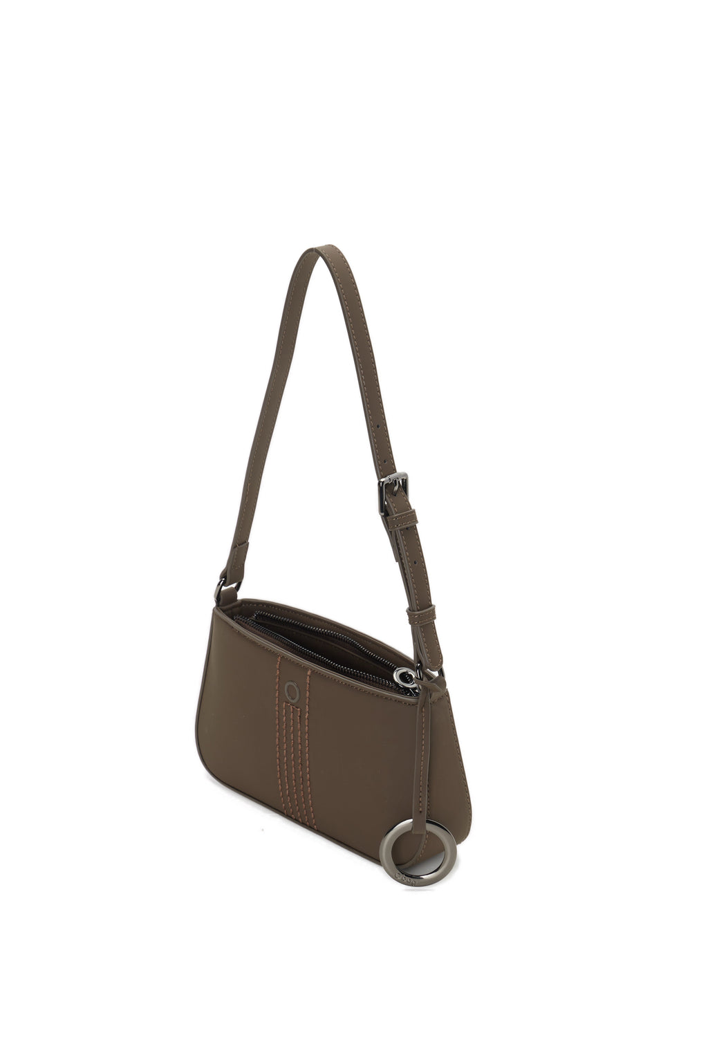 Borsa Completa Con Zip E Tracolla O Bag Verbier Tessuto Gommato Cioccolato