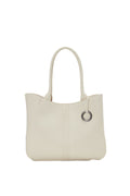 Borsa Completa Shopper Con Chiusura Zip O Bag courmayeur Tessuto Gommato Burro