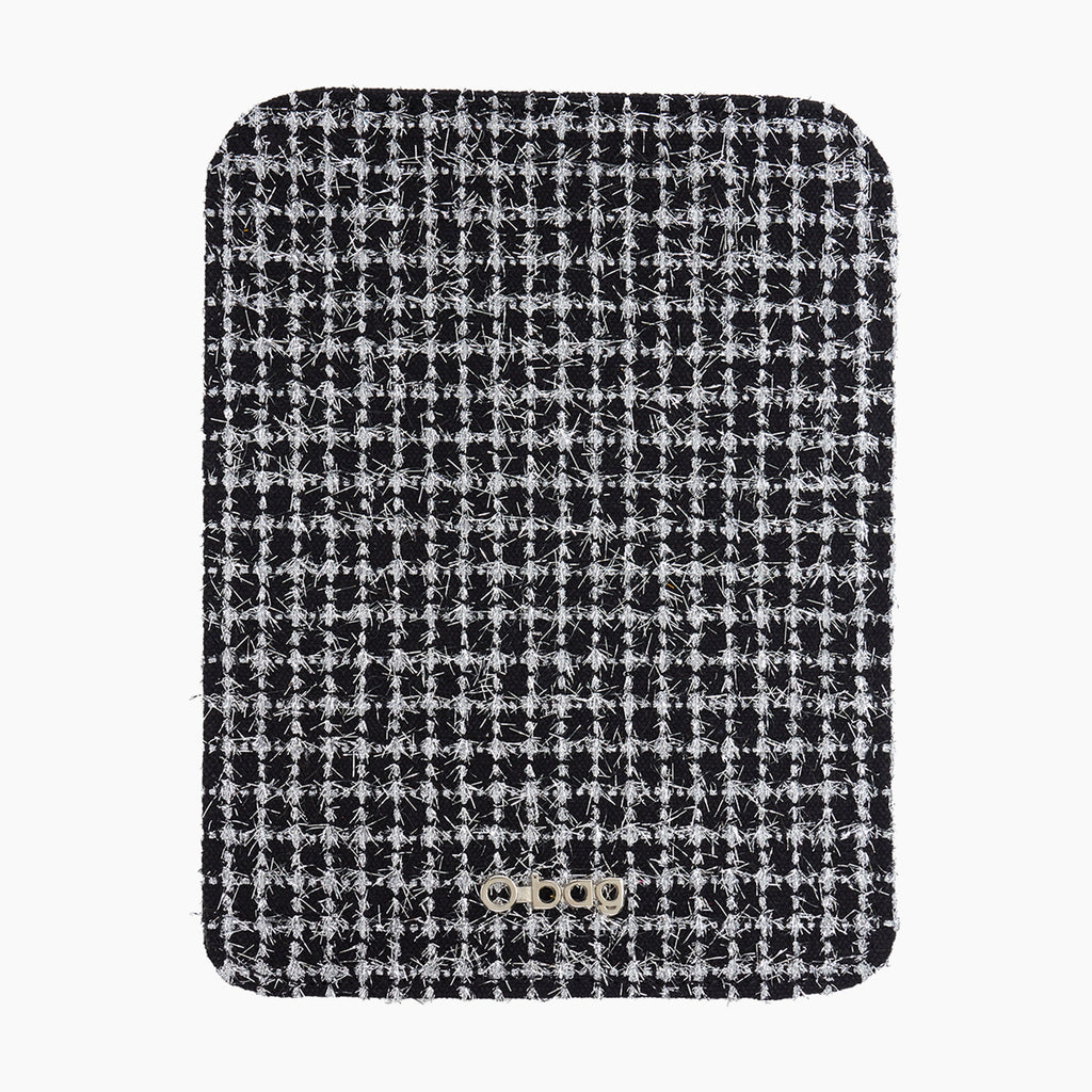 Silver lamé O pocket flap