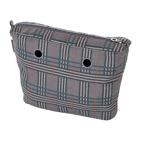 Sacca Interna Zip O Bag Mini Tessuto Scottish Dark Laguna Blue
