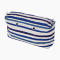 Sacca interna zip O bag Beach poliestere con stampa righe sfumate blu marina