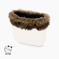O bag Mini trim in synthetic fiber with natural murmasky fur