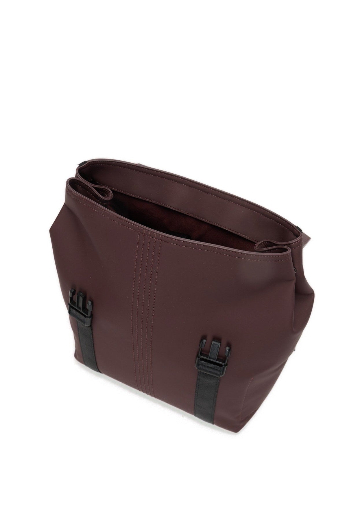 Zaino Completo Con Spallaccio O Bag Livigno Tessuto Gommato Burgundy