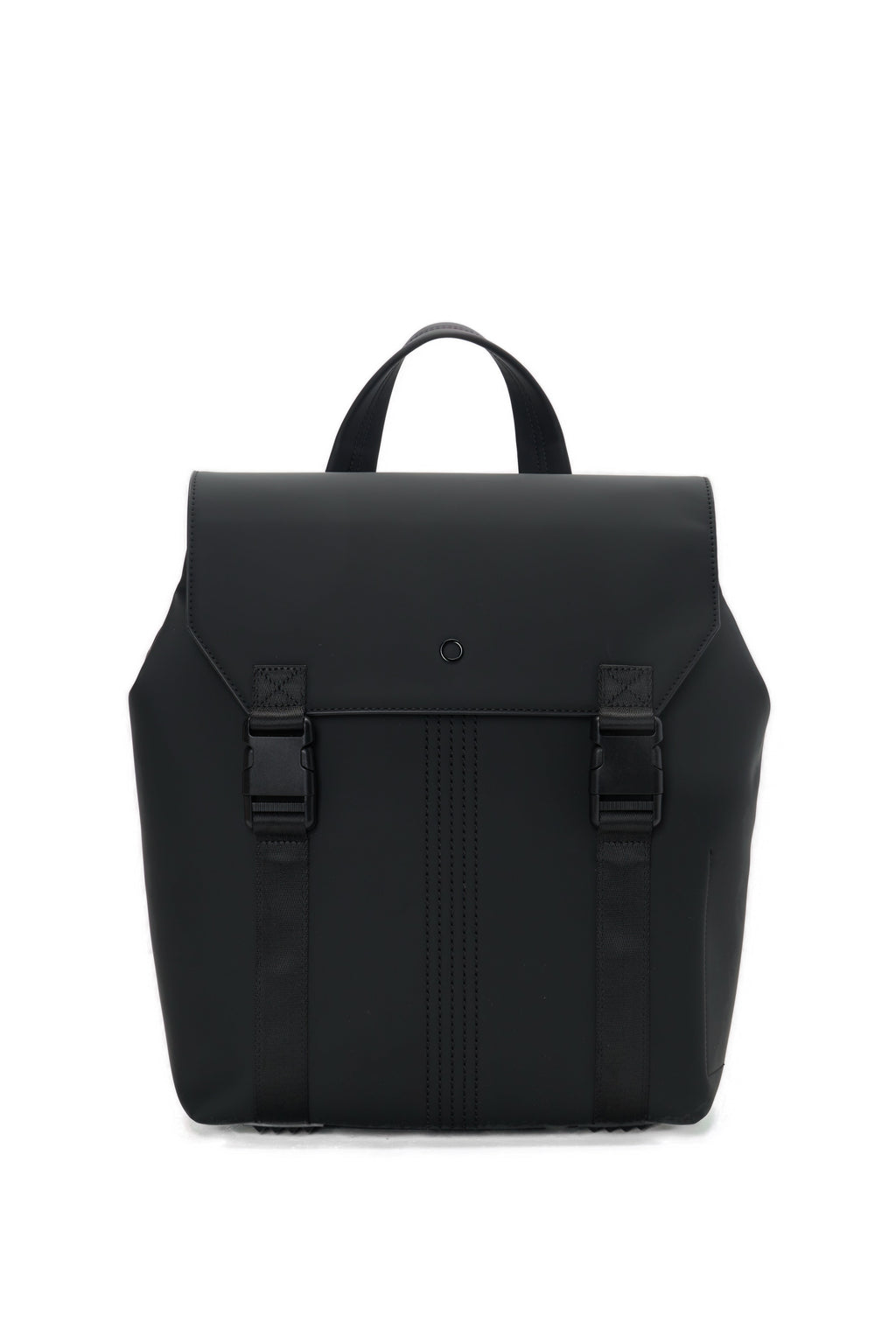 Zaino Completo Con Spallaccio O Bag Livigno Tessuto Gommato Nero