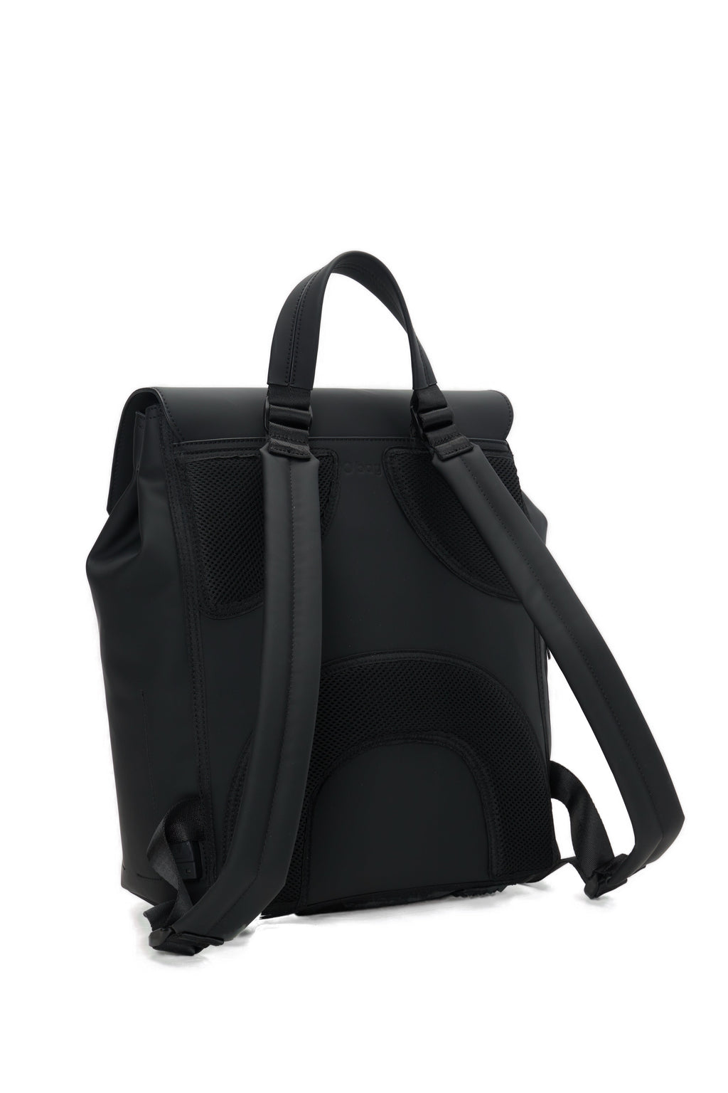Zaino Completo Con Spallaccio O Bag Livigno Tessuto Gommato Nero