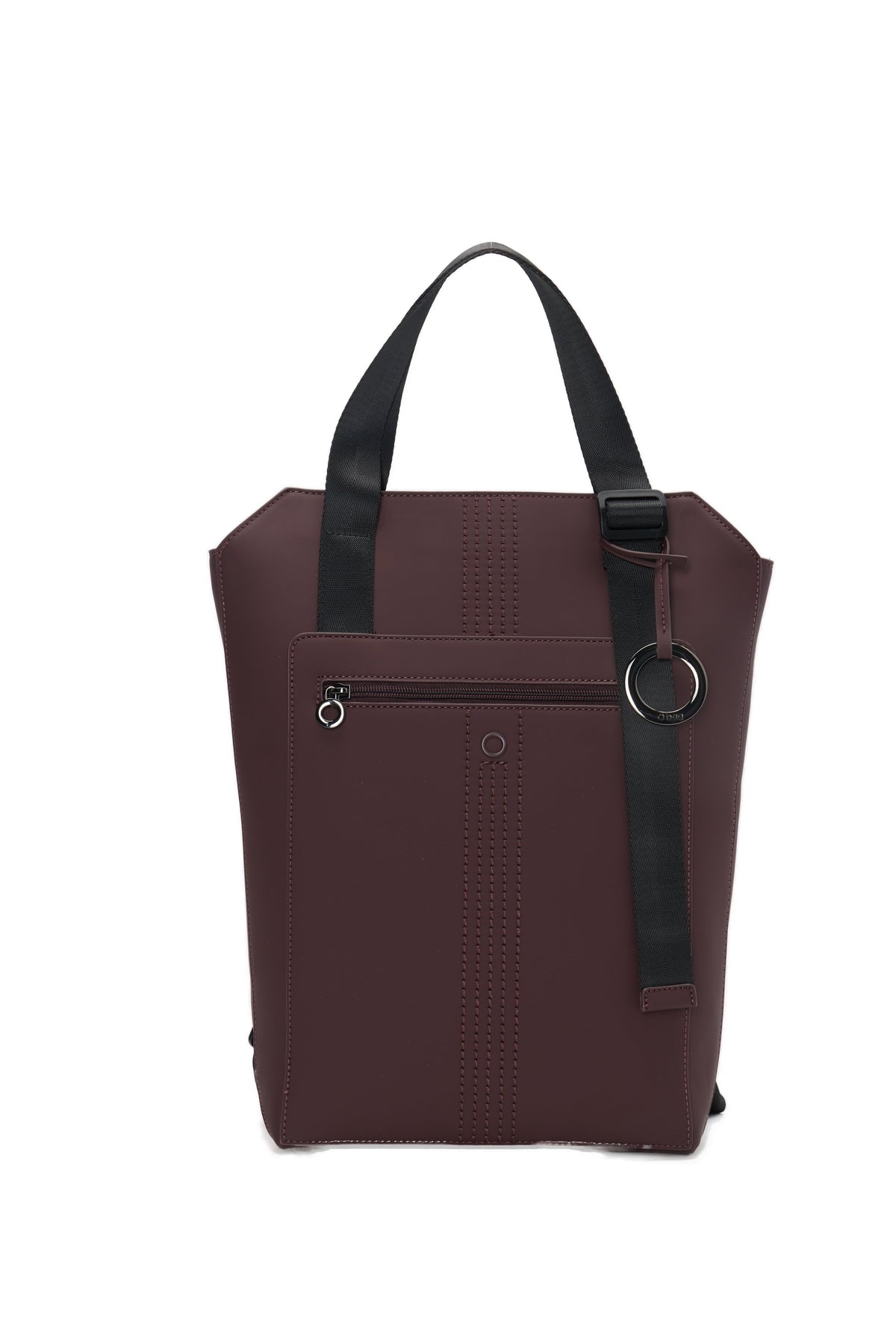Zaino Completo Con Chiusura Zip E Tasca O Bag Zermatt Tessuto Gommato Burgundy