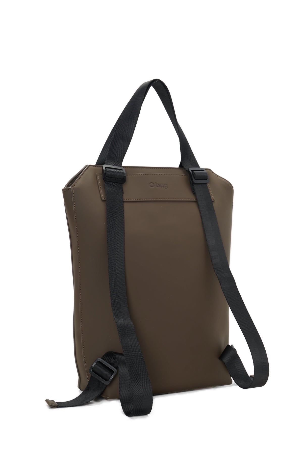 Zaino Completo Con Chiusura Zip E Tasca O Bag Zermatt Tessuto Gommato Cioccolato
