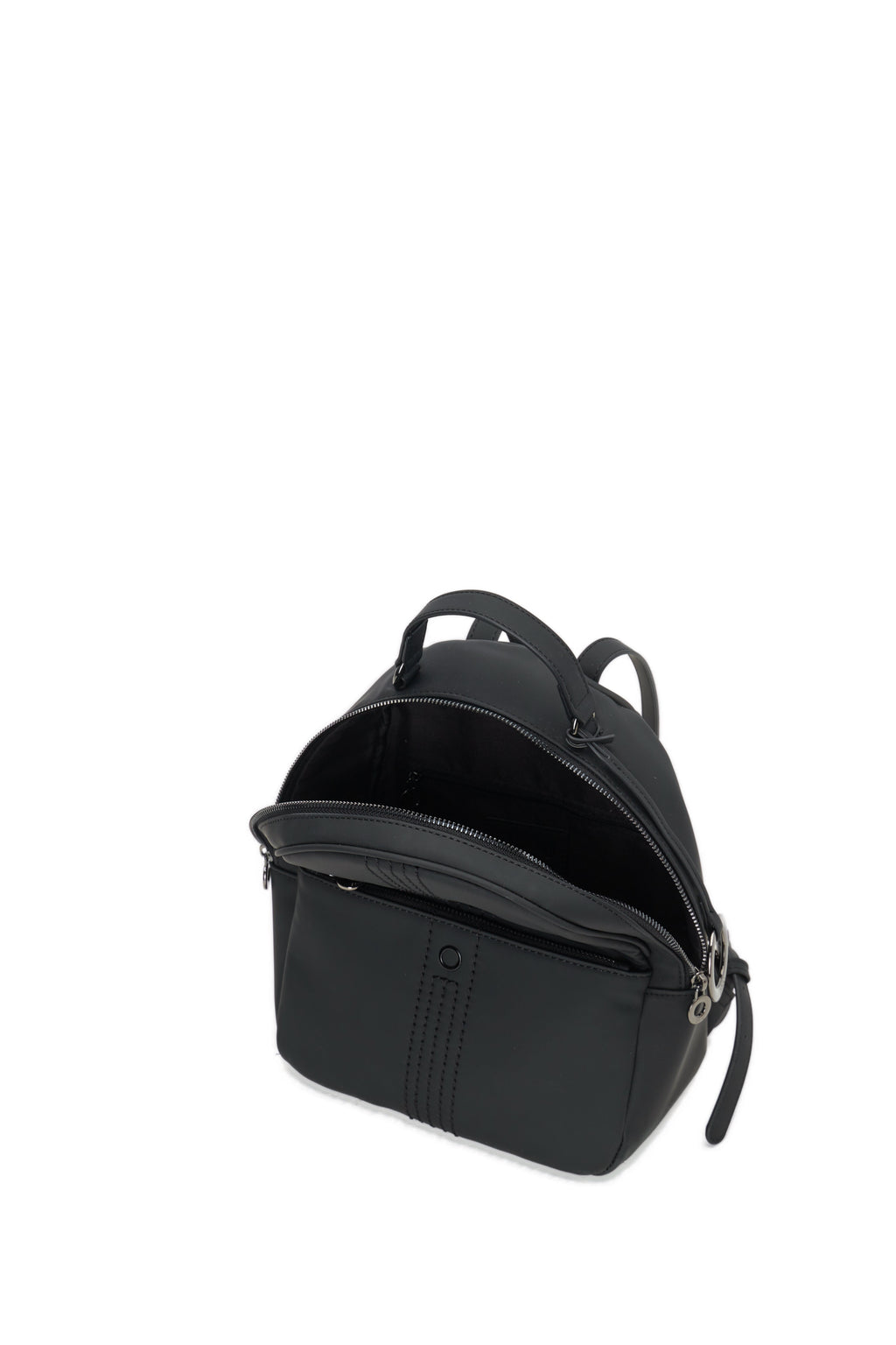 Zaino Completo Con Chiusura Zip E Tasca O Bag Thuile Tessuto Gommato Nero