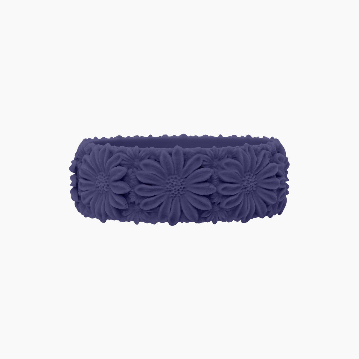O Bracelet Daisy large blue iris silicone