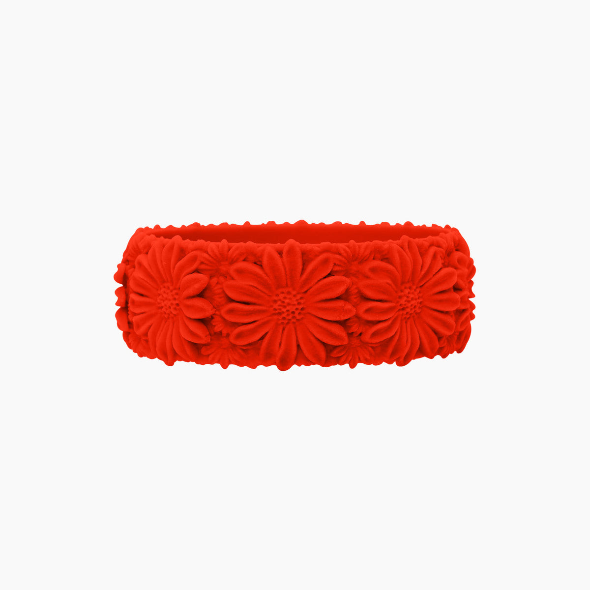 O Bracelet Daisy Big Silicone Rosso