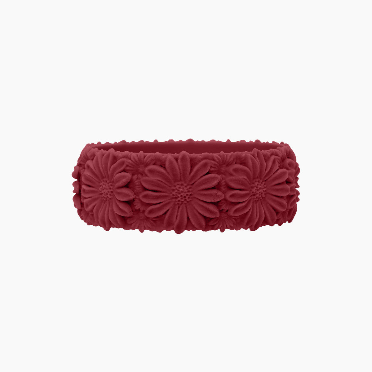 O Bracelet Daisy Big Silicone Rubino