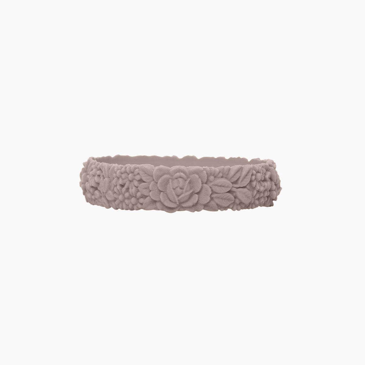 O Bracelet flower slim silicone tortora