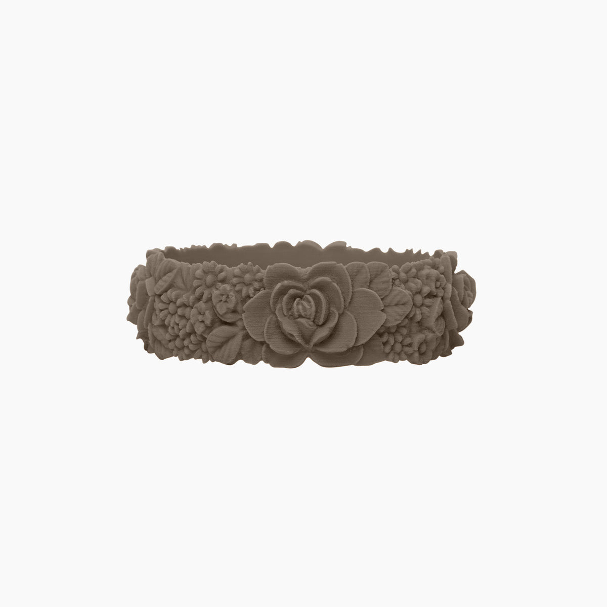 O Bracelet flower big silicone roccia