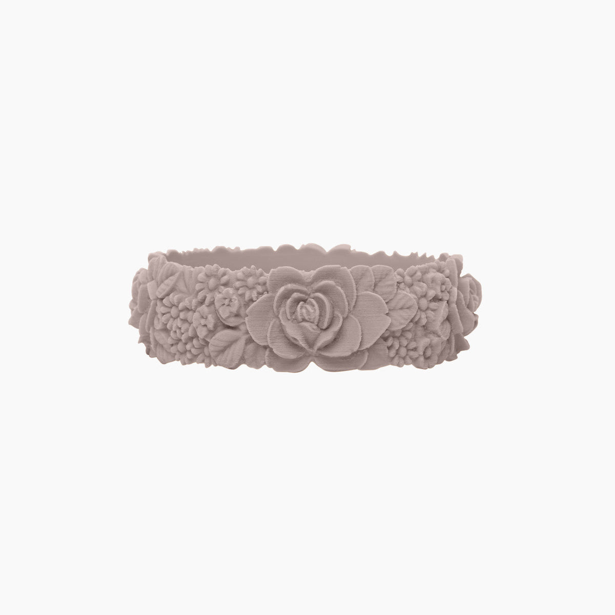 O Bracelet flower big silicone tortora