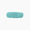O Bracelet flower large mint turquoise silicone