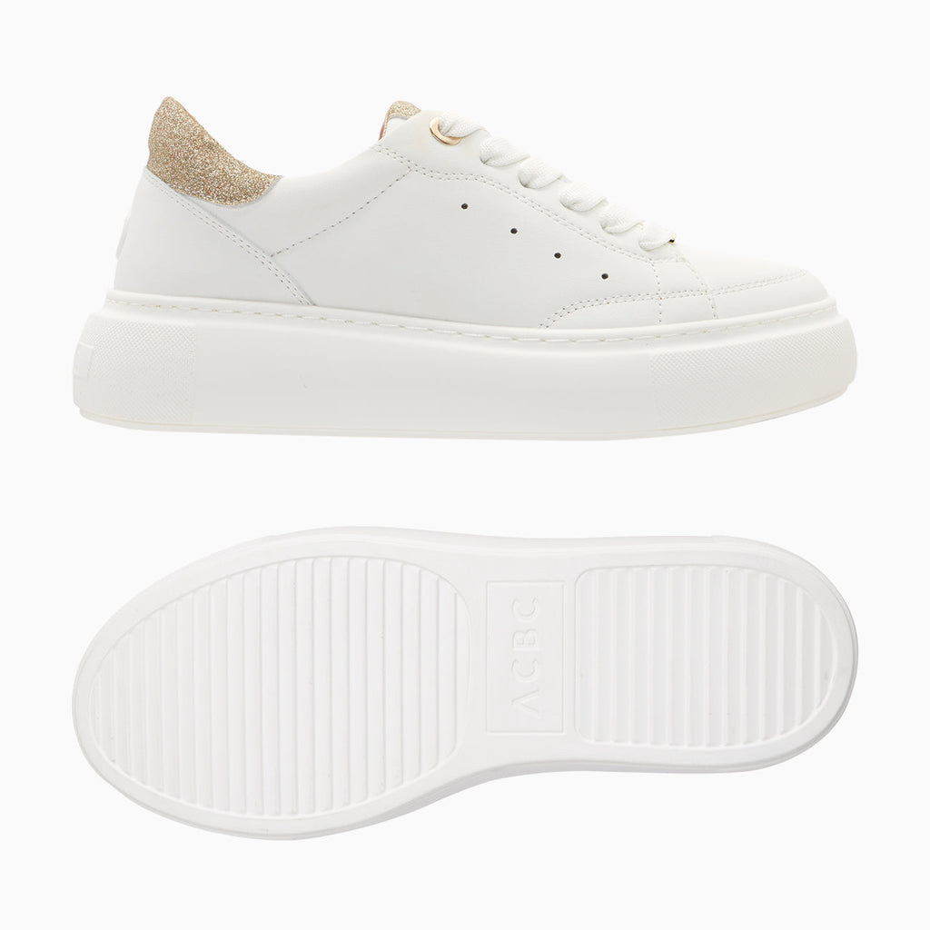 Dubai white and gold sneakers