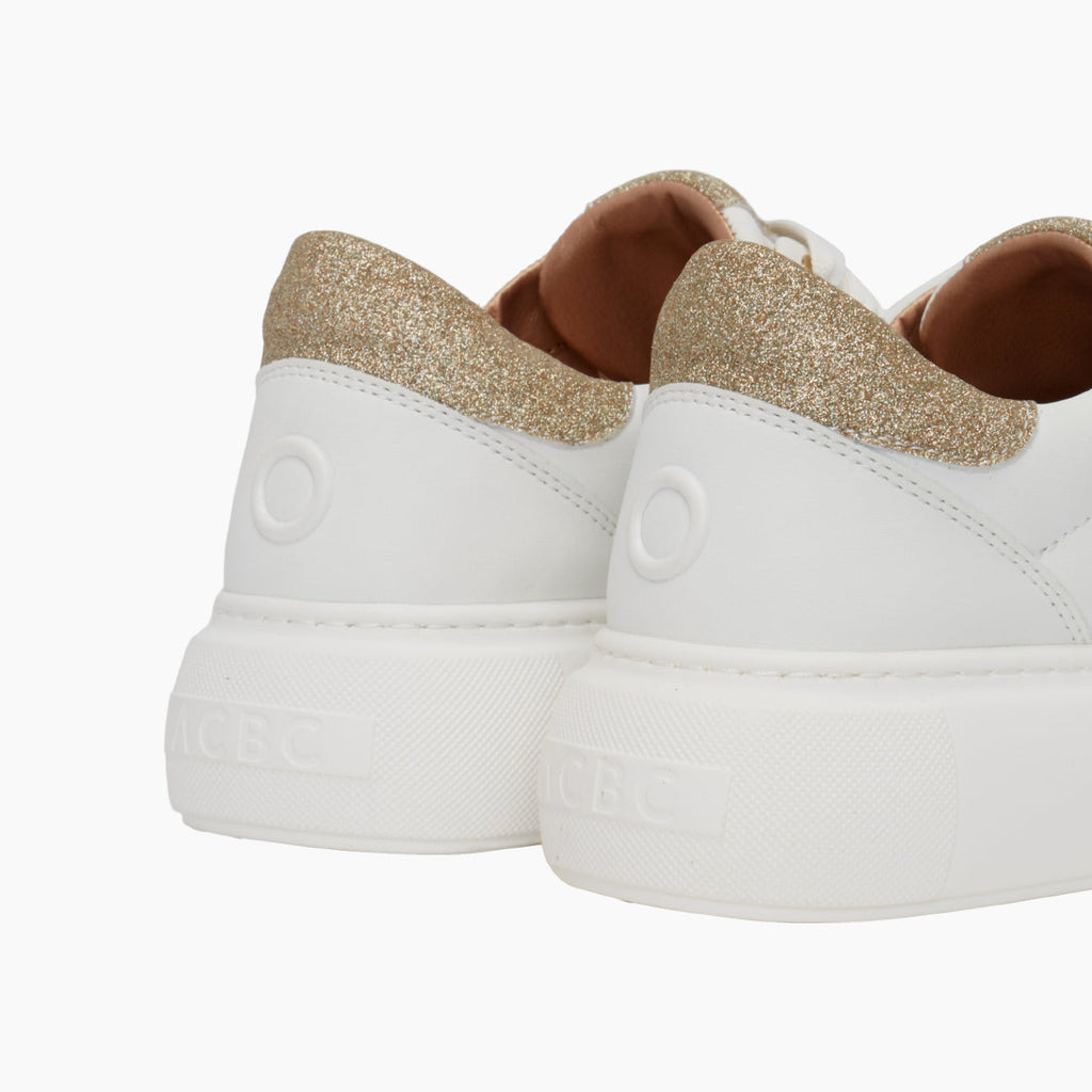 Dubai white and gold sneakers