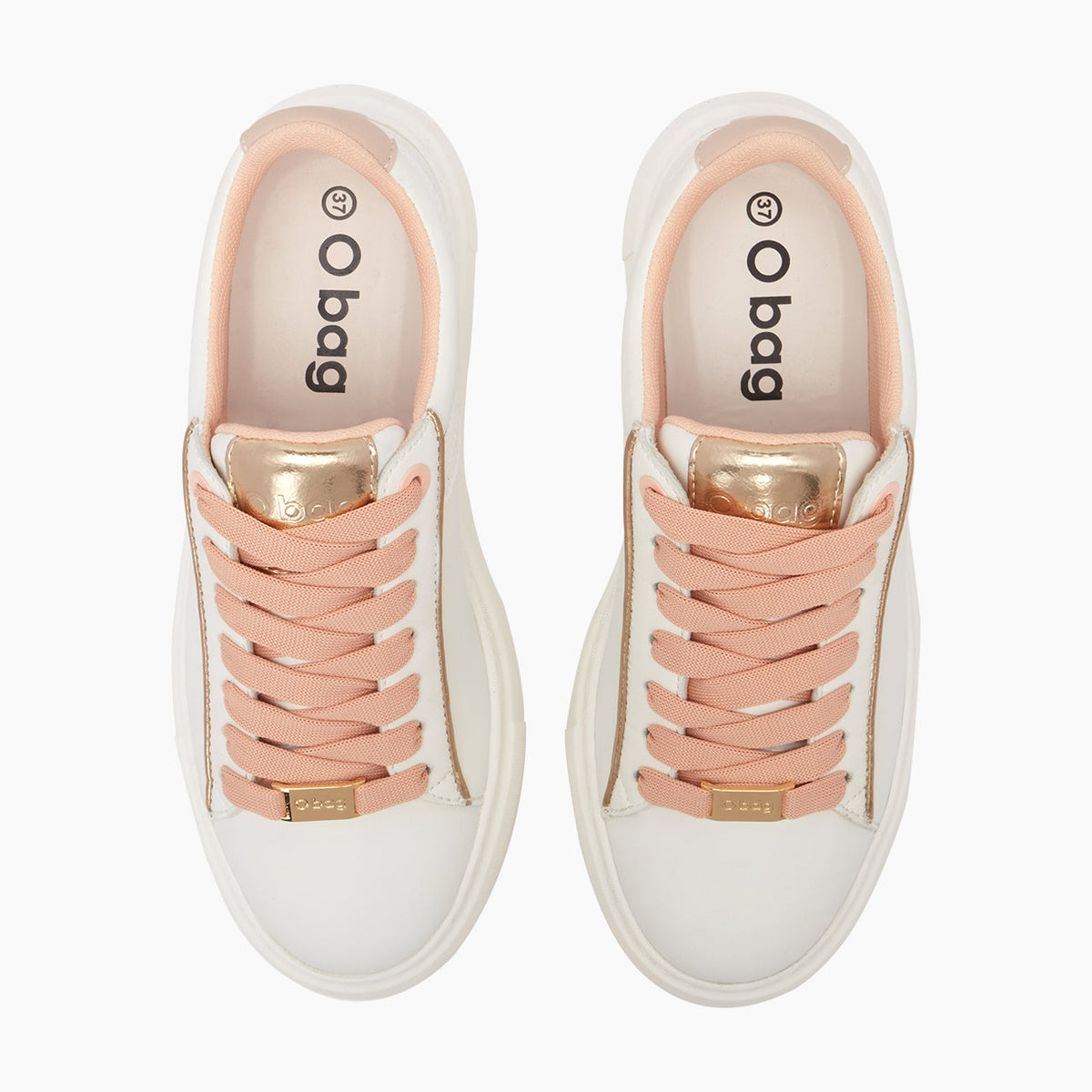 London white and smoke pink sneakers
