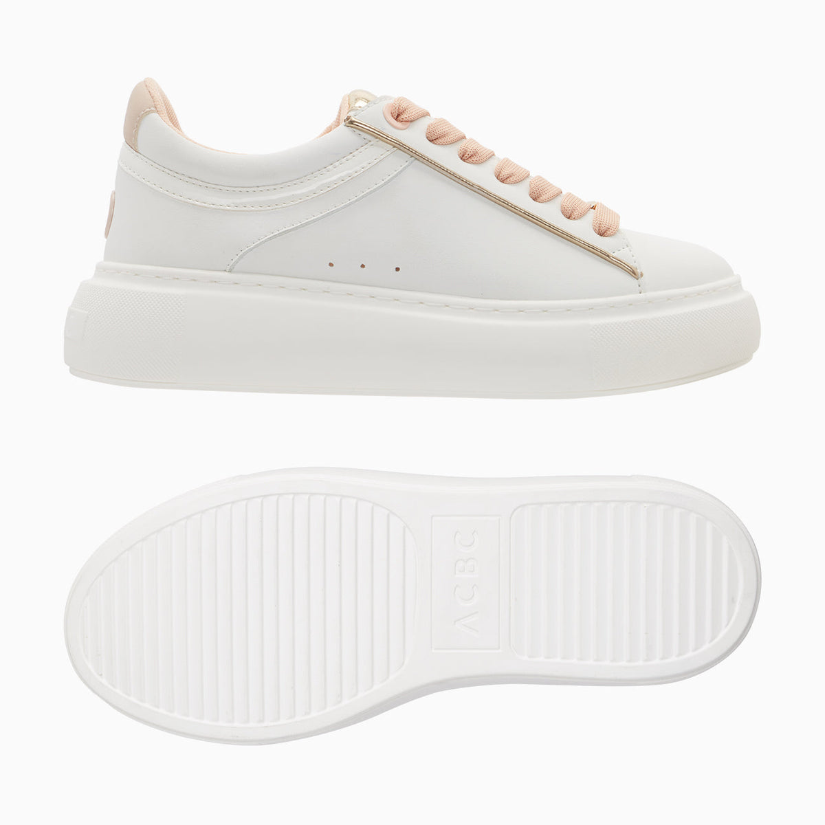 London white and smoke pink sneakers