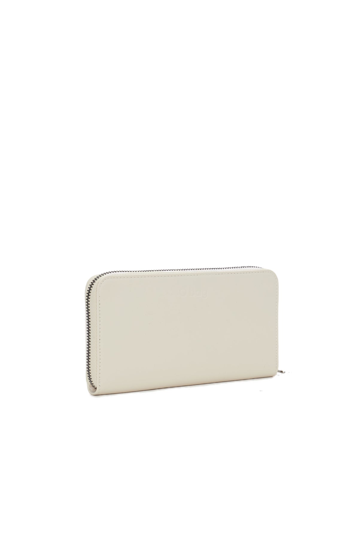 Portafoglio Completo Con Chiusura Zip Donna O Wally Mughetto Tessuto Gommato Burro