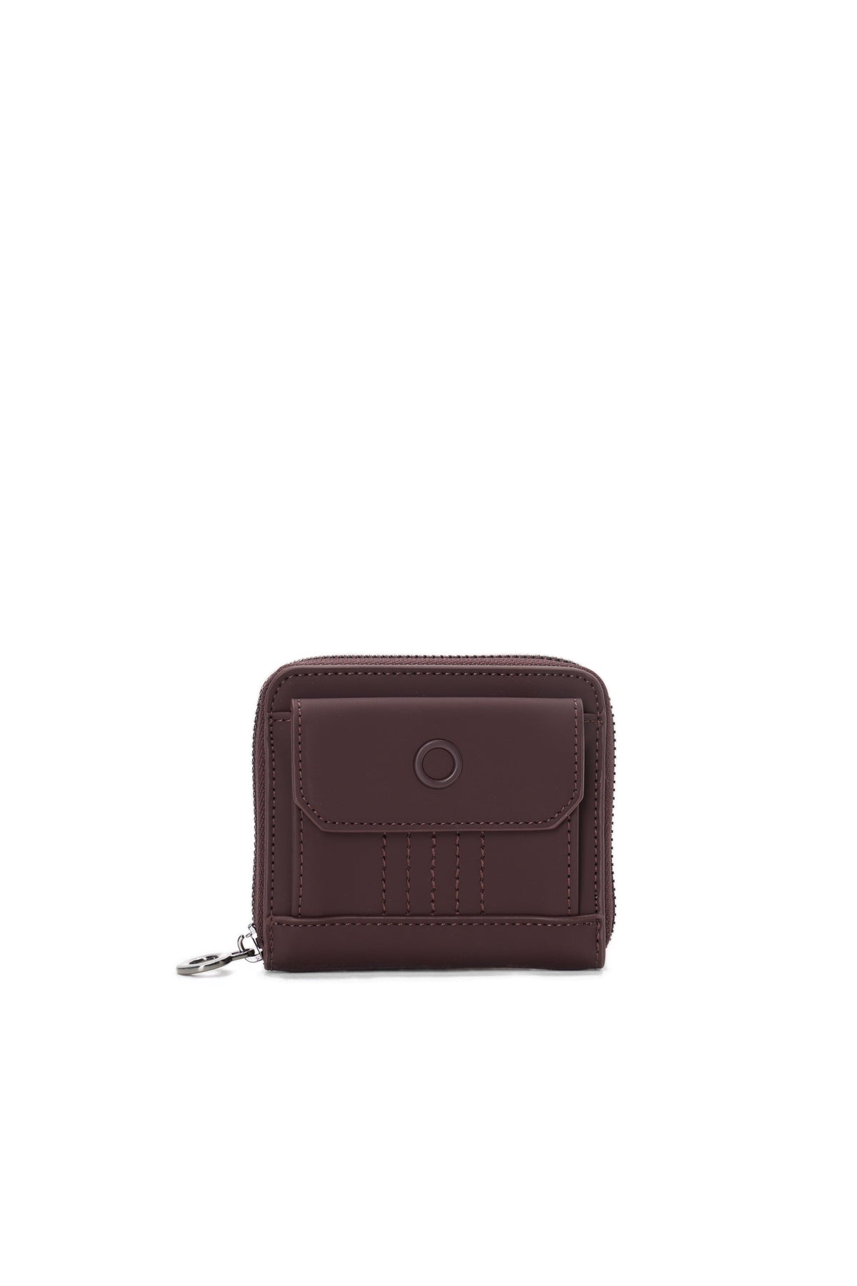 Portafoglio Completo Con Chiusura Zip E Tasca Donna O Half Wally Bucaneve Tessuto Gommato Burgundy