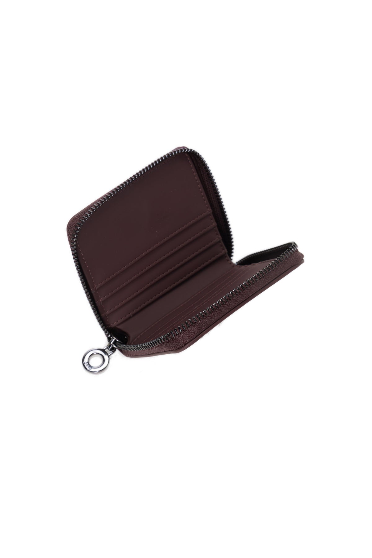 Portafoglio Completo Con Chiusura Zip E Tasca Donna O Half Wally Bucaneve Tessuto Gommato Burgundy